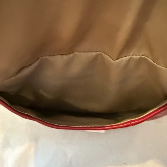 Vintage Coach 19314 Red Kristin Woven Leather Shoulder Bag Purse Hobo - Picture 11 of 13